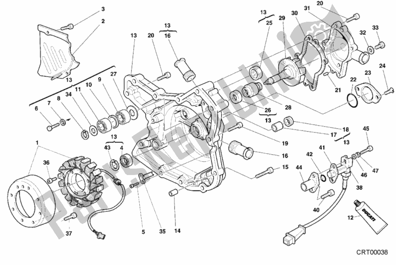 Toutes les pièces pour le Couvercle De Générateur du Ducati Superbike 996 SPS 2000